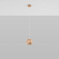 Sollux Lighting Woody suspension en bois naturel, compatible LED jusqu’à 50W, IP20, CE RoHS, finition or mat