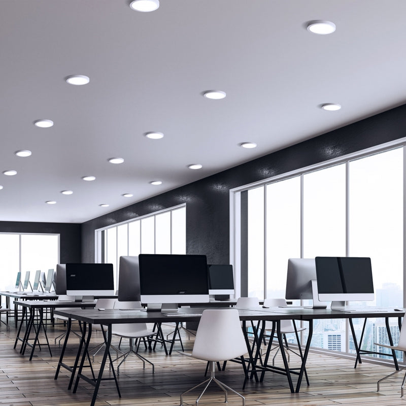 Downlight LED Spectrum ALGINE 2en1 12W 3000K 1200 lumens 230V IP20 rond en saillie ou encastré Blanc