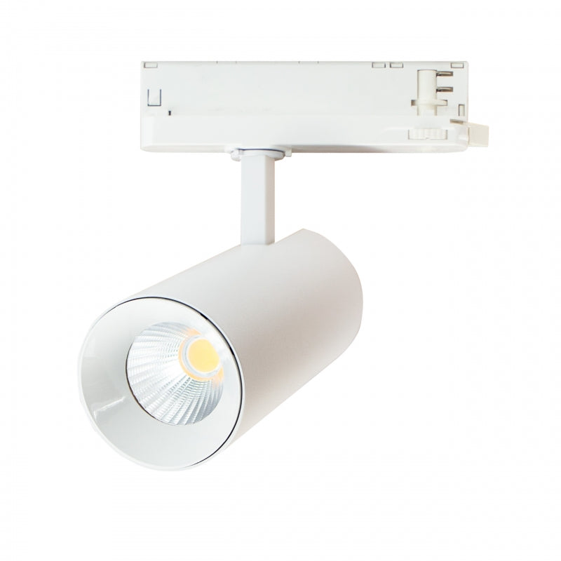 Spectrum ANDROMEDA Spot LED sur rail triphasé 15-27W 4000K 3200 lumens 36° 60° Blanc IP20 CRI>90