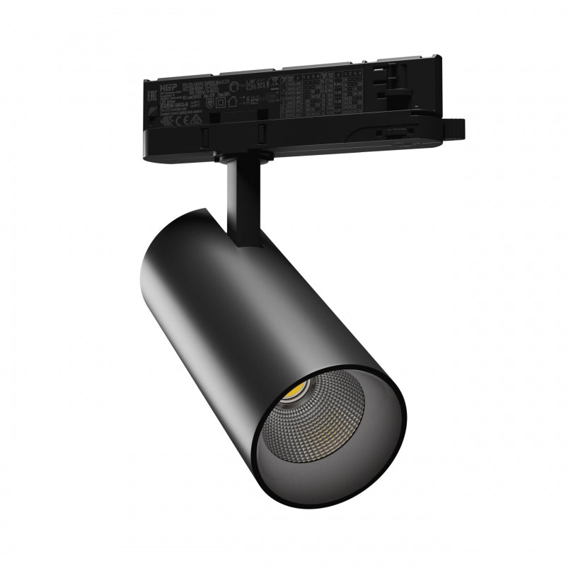 Spectrum ANDROMEDA LED Railspot 15-27W 3000K 3000 lumen CRI>90 36° 60° Zwart IP20 3-Fase 230V
