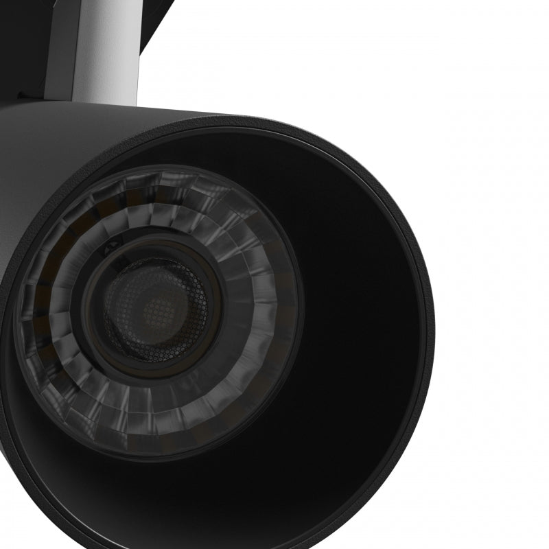 Spectrum ANDROMEDA PRIME Spot LED sur rail 3-Phases 8W CCT 230V Faisceau 25° IP20 Aluminium Noir