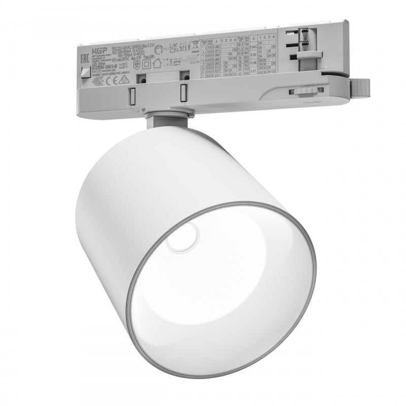 Spectrum ARTEMIDA Maxi Projecteur sur Rail LED 12-42W 4000K 4500 lumens CRI>90 36° 60° IP20 Blanc 3-Phases