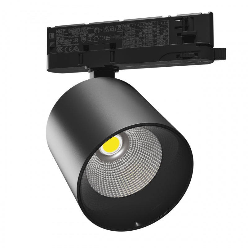 Spectrum ARTEMIDA Maxi Projecteur LED sur rail 3-Phases 12-42W 3000K 4500 lumens CRI>90 IP20 Aluminium Noir