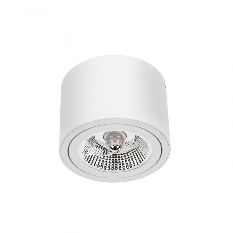 Spectrum CHLOE AR111 GU10 LED Plafondlamp, Verstelbaar Rond Wit, Opbouw, IP20 20W Max