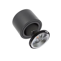 Plafonnier LED Spectrum CHLOE AR111 GU10, IP20, rond orientable boîtier en aluminium noir, 20W max 250V