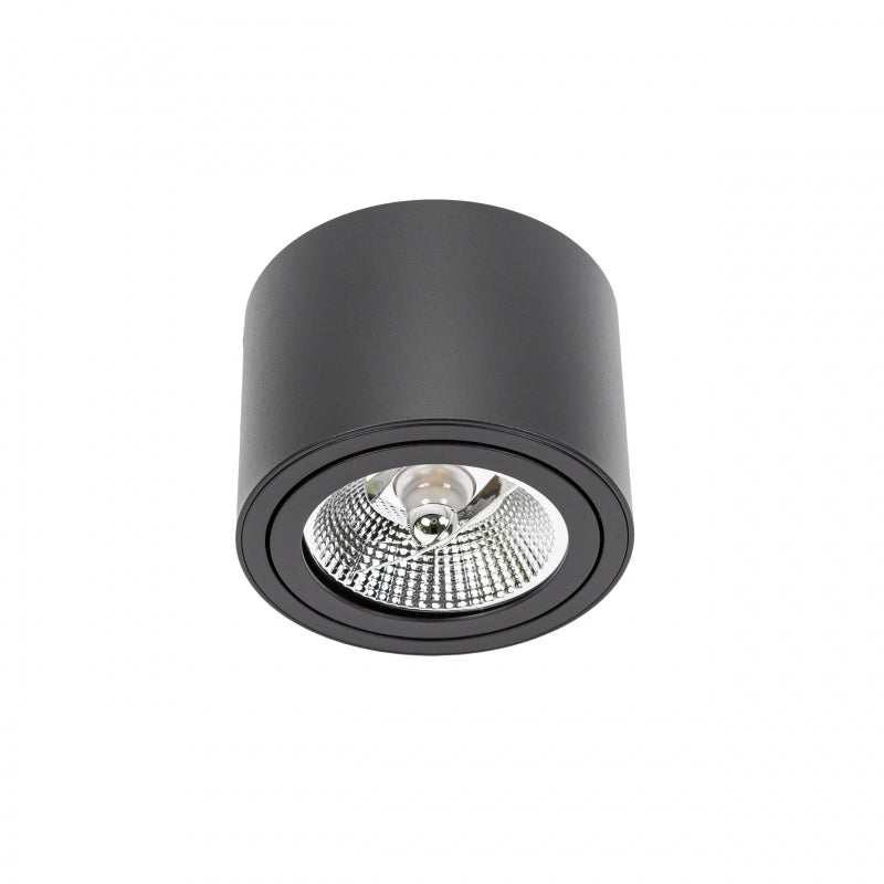 Spectrum CHLOE AR111 GU10 LED plafondlamp, IP20, rond verstelbare zwarte aluminium behuizing, 20W max 250V