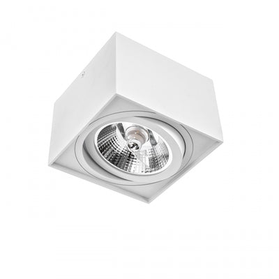 Spectrum CHLOE AR111 GU10 LED opbouw plafondlamp, IP20 Witte aluminium behuizing, 20W max 250V
