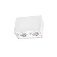 Spectrum CHLOE DUO Plafonnier Rectangulaire Blanc Orientable 2xGU10 Montage en Saillie IP20 Intérieur