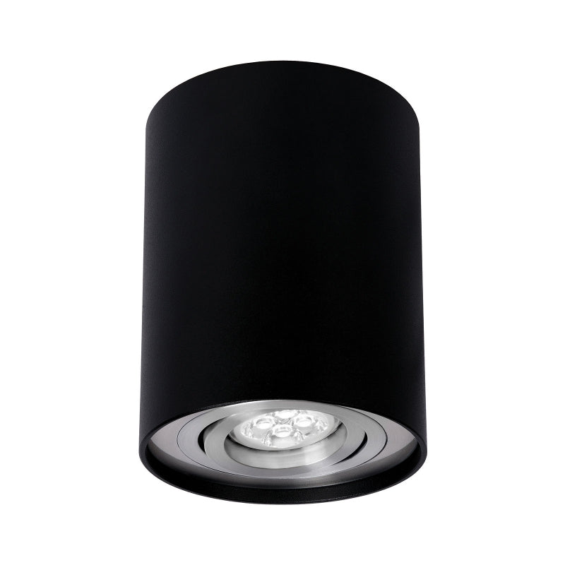 Spectrum CHLOE GU10 LED plafondspot, IP20 Zwart Zilver verstelbaar rond, 250V max 10W, aluminium