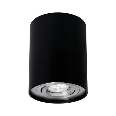 Spectrum CHLOE GU10 LED plafondspot, IP20 Zwart Zilver verstelbaar rond, 250V max 10W, aluminium