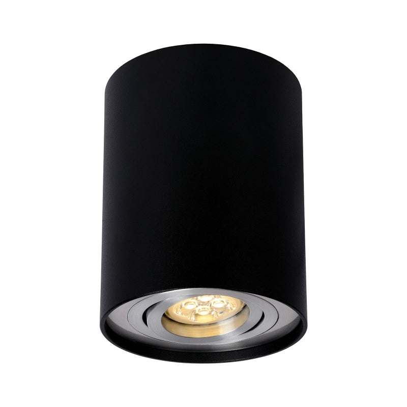 Spectrum CHLOE GU10 LED plafondspot, IP20 Zwart Zilver verstelbaar rond, 250V max 10W, aluminium