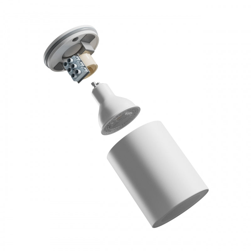 Spot LED Encastré en Surface Spectrum CHLOE GU10 250V IP44 Aluminium Blanc Rond 70x90mm