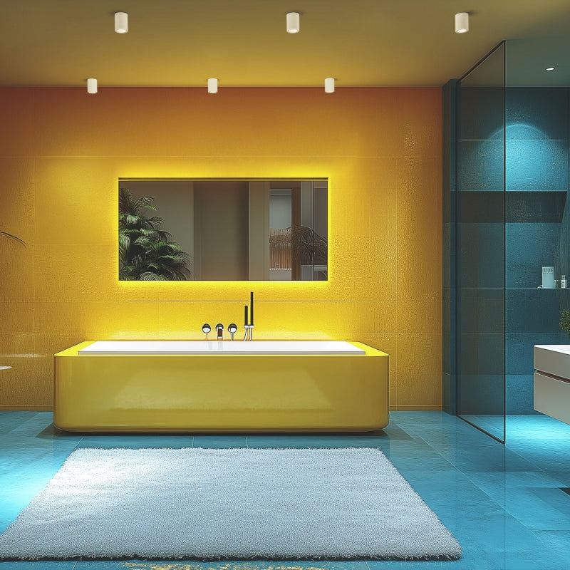 Spot LED Encastré en Surface Spectrum CHLOE GU10 250V IP44 Aluminium Blanc Rond 70x90mm