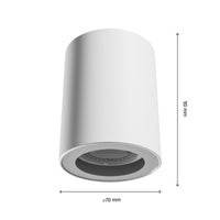 Spot LED Encastré en Surface Spectrum CHLOE GU10 250V IP44 Aluminium Blanc Rond 70x90mm
