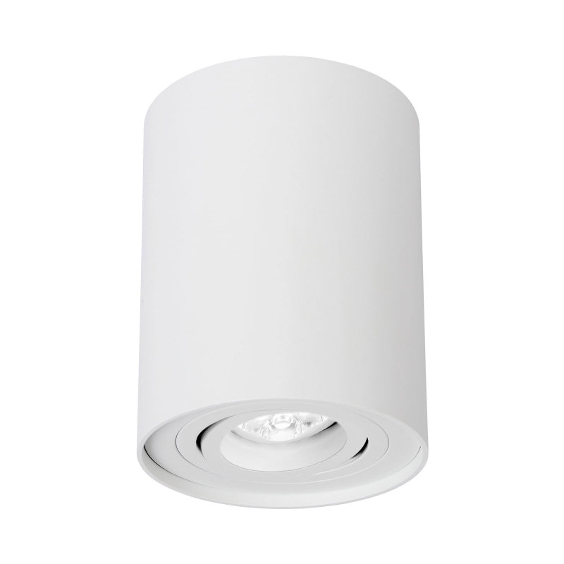 Spectrum CHLOE GU10 Opbouw LED Spot, IP20, 250V, Verstelbare Ronde Witte Aluminium Behuizing