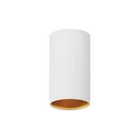 Spot LED en saillie Spectrum CHLOE GU10, Tube Blanc Doré, IP20, 250V, corps en aluminium, plafonnier intérieur