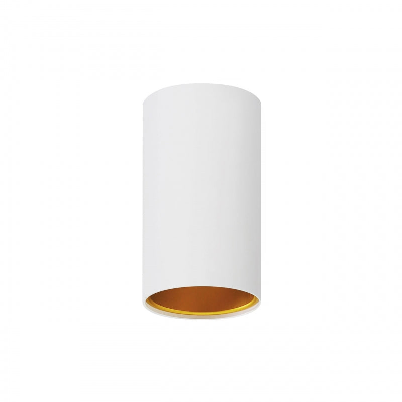 Spot LED en saillie Spectrum CHLOE GU10, Tube Blanc Doré, IP20, 250V, corps en aluminium, plafonnier intérieur