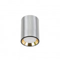 Plafonnier en saillie Spectrum CHLOE MINI GU10, Corps argenté avec anneau doré et bord noir, IP20