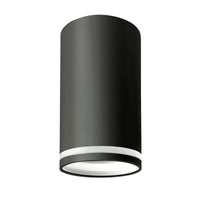 Spectrum CHLOE Mini Ring plafonnier en saillie GU10 230V IP20 Aluminium noir 55x107mm