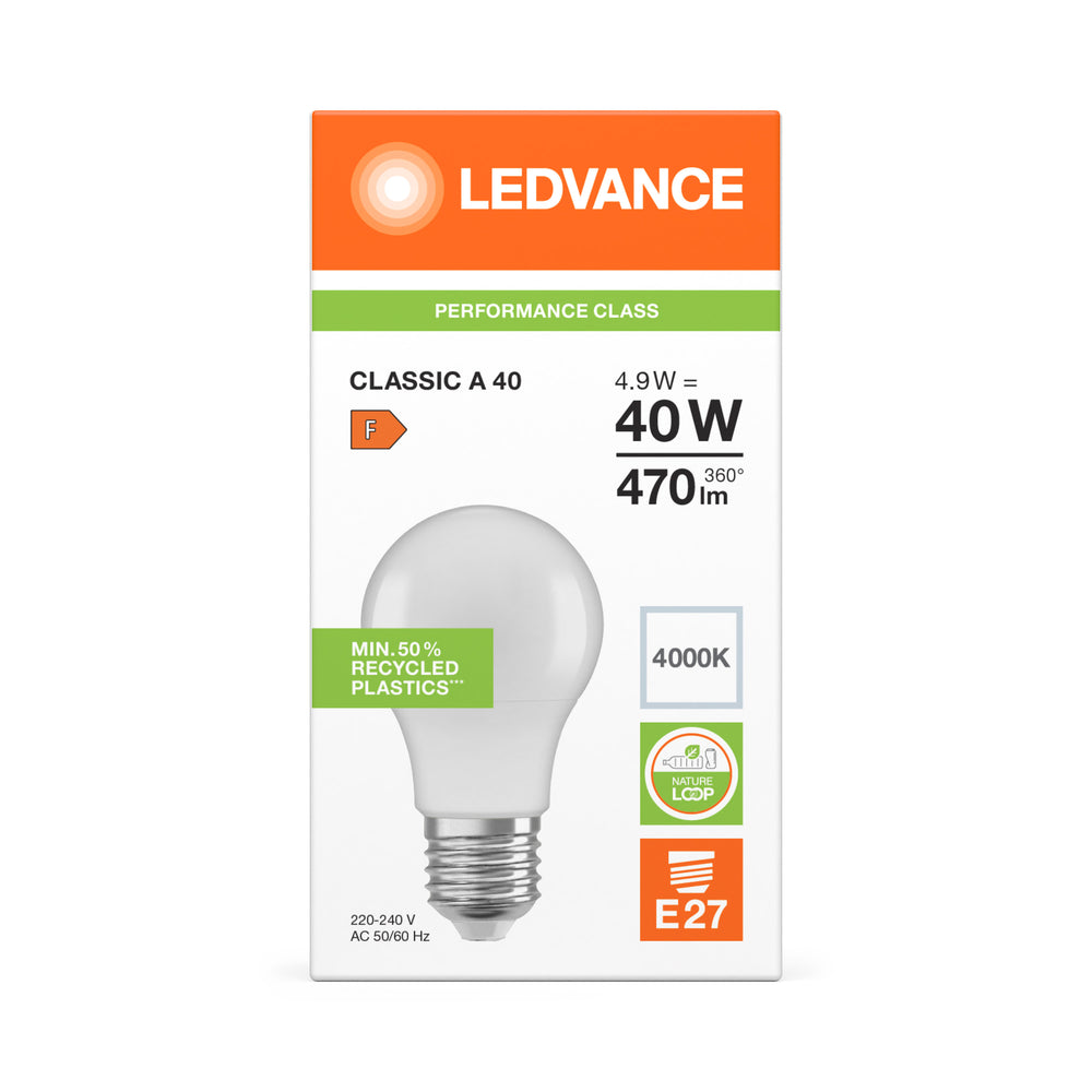 Spectrum Classic LED E27 Lamp 4.9W 470 lumen 4000K Koel Wit vervangt 40W