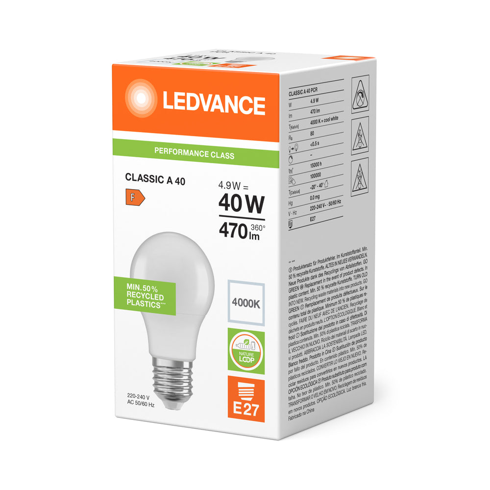 Spectrum Classic LED E27 Lamp 4.9W 470 lumen 4000K Koel Wit vervangt 40W