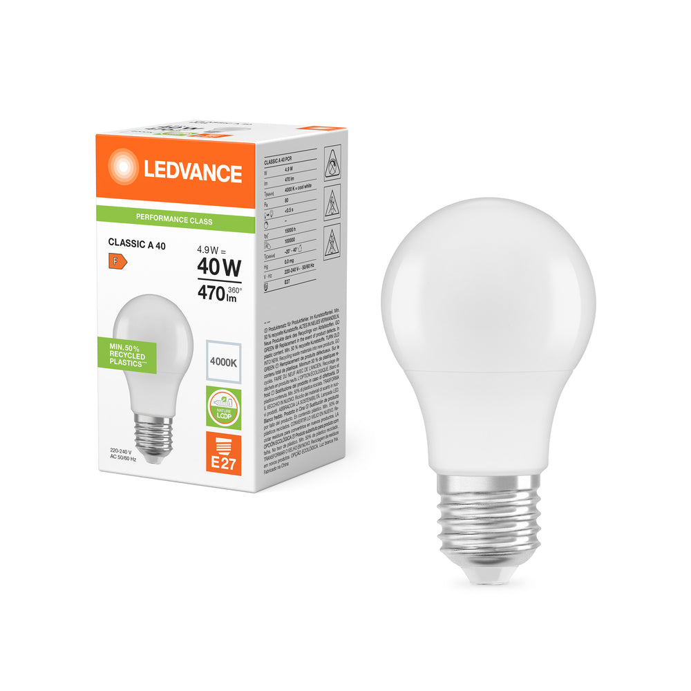 Spectrum Classic LED E27 Lamp 4.9W 470 lumen 4000K Koel Wit vervangt 40W