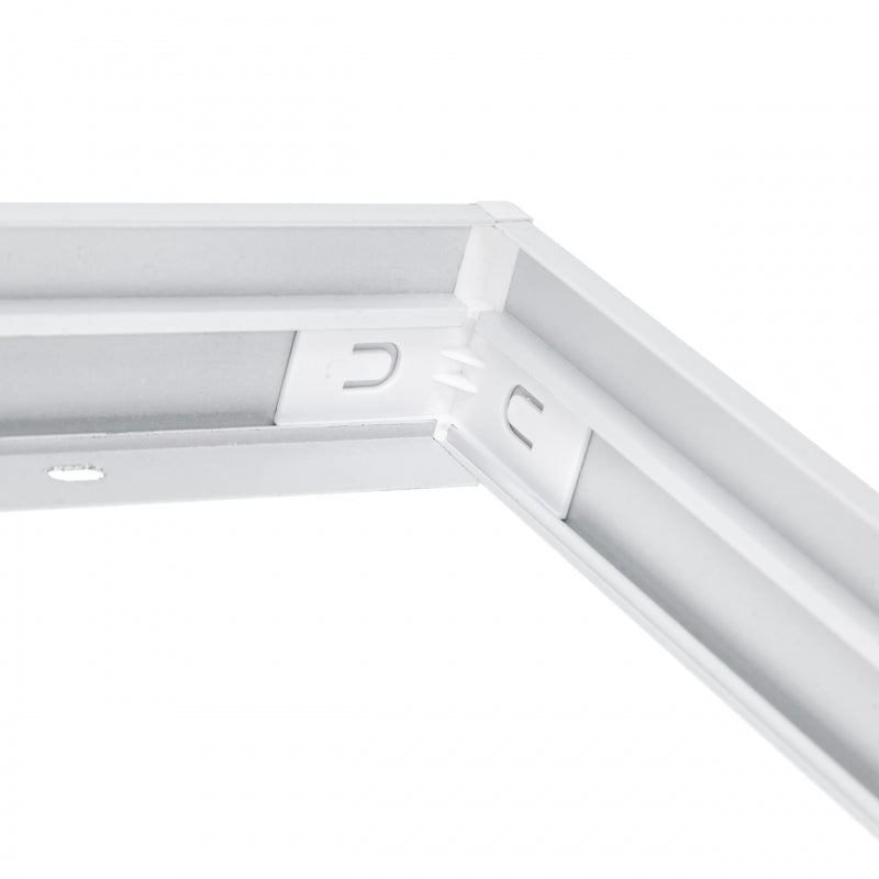 Cadre Spectrum pour luminaire ALGINE 620x620mm en saillie, aluminium et plastique, profil mince 43mm