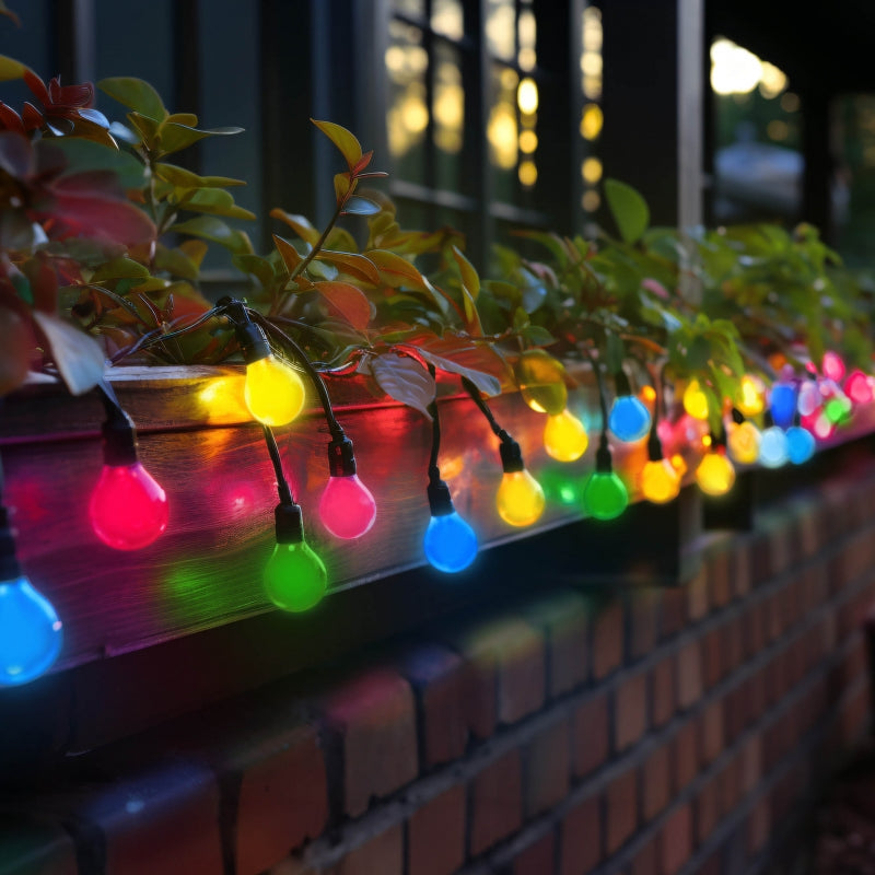 Guirlande LED suspendue Spectrum GARLAND 5M, 10xE27 douilles, IP44 utilisation extérieure intérieure, Boîtier noir