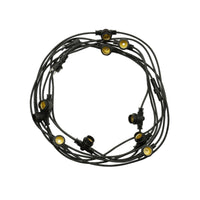 Guirlande LED suspendue Spectrum GARLAND 5M, 10xE27 douilles, IP44 utilisation extérieure intérieure, Boîtier noir