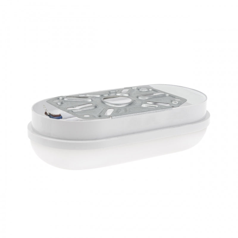 Plafonnier ovale LED Spectrum 8W IP54 230V 4000K Blanc Neutre 820 lumens Boîtier en polycarbonate