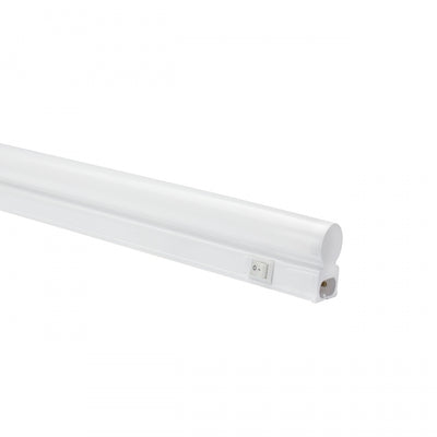 Éclairage de meuble LED Spectrum 600mm 7W 3000K 230V Blanc chaud IP20 Boîtier blanc avec interrupteur montage en surface