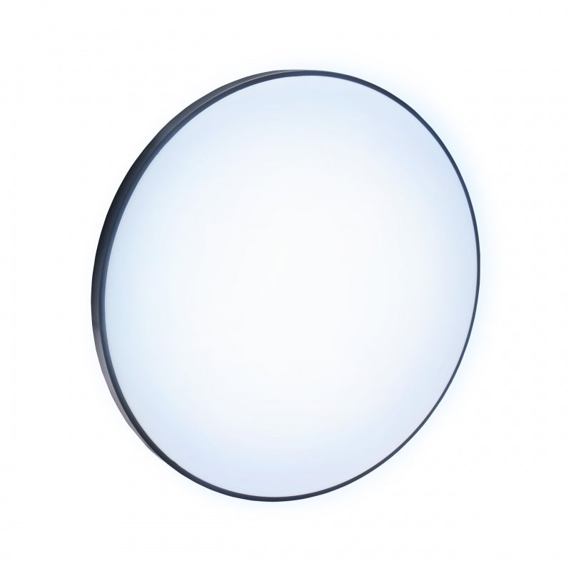Plafonnier LED Spectrum 32W 6000K 230V IP54 rond Blanc Noir 3450 lumens faisceau 115° montage en surface