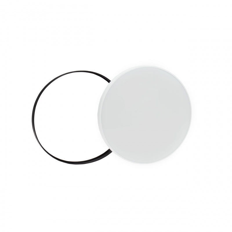 Plafonnier LED Spectrum 32W 6000K 230V IP54 rond Blanc Noir 3450 lumens faisceau 115° montage en surface