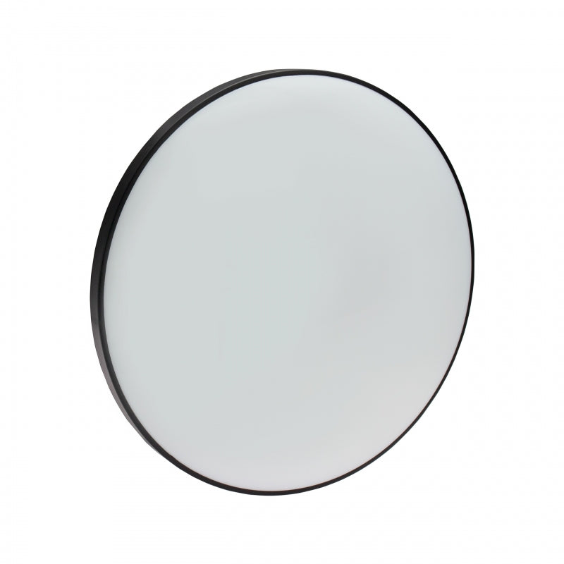 Plafonnier LED Spectrum 32W 6000K 230V IP54 rond Blanc Noir 3450 lumens faisceau 115° montage en surface