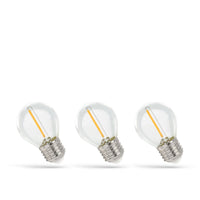 Ampoule LED Spectrum E27 1W 230V 2700K Blanc Chaud Verre Transparent 60 lumens Faisceau 300° Lot de 3