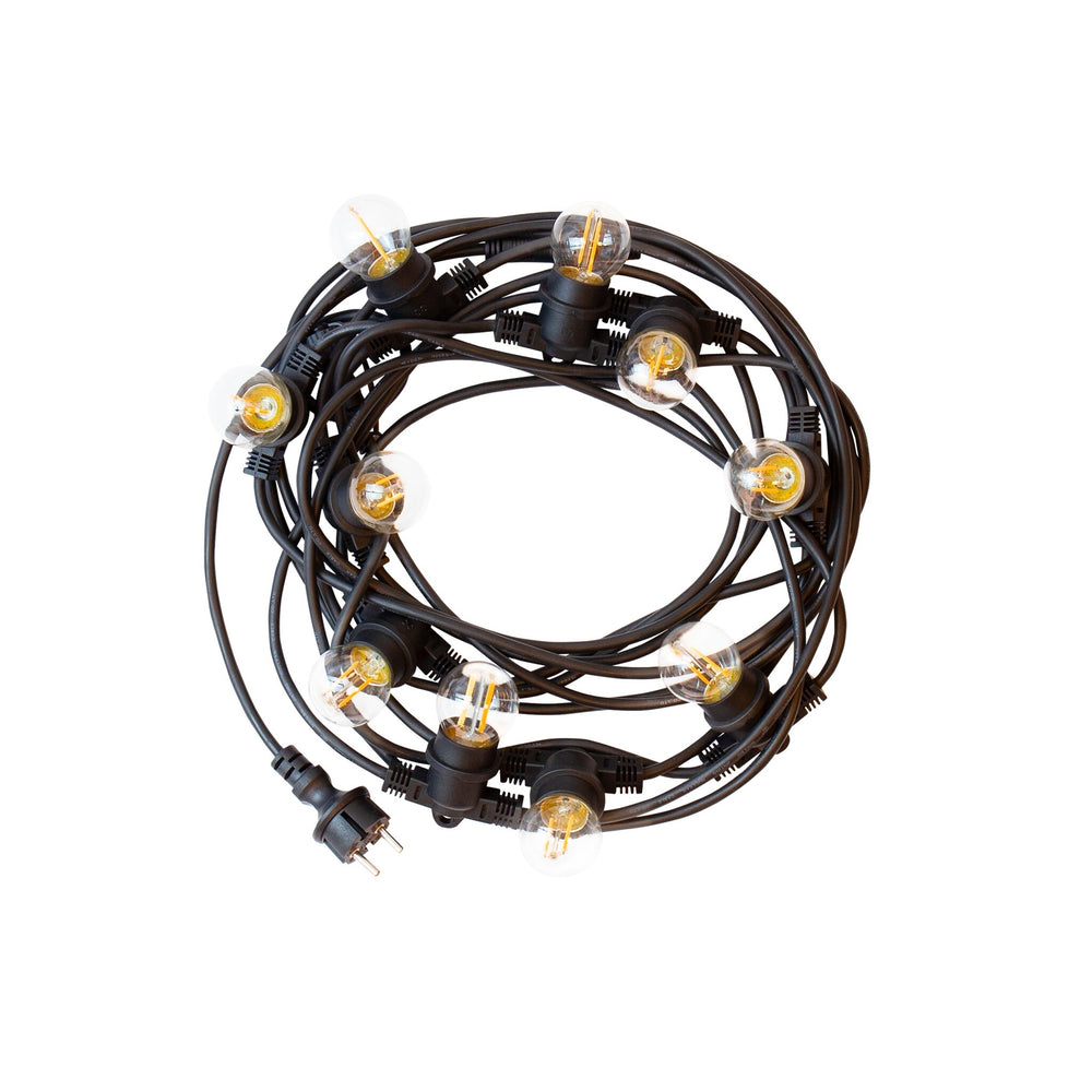 Guirlande lumineuse LED Spectrum 5m avec 10x douilles E27, 220-240V, IP20, 3000K, CE RoHS, garantie 5 ans