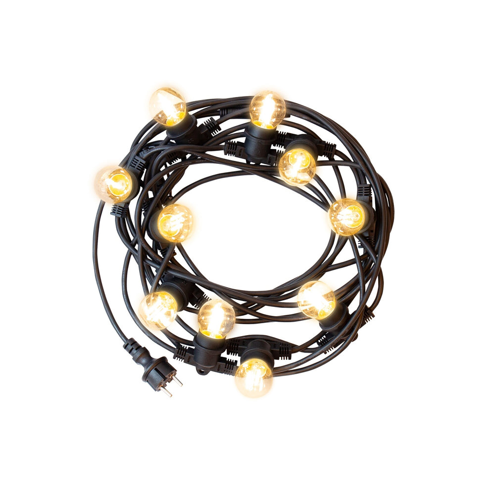 Guirlande lumineuse LED Spectrum 5m avec 10x douilles E27, 220-240V, IP20, 3000K, CE RoHS, garantie 5 ans