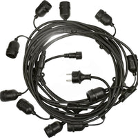 Guirlande lumineuse LED Spectrum 5m avec 10x douilles E27, éclairage décoratif extérieur, ampoules LED en option