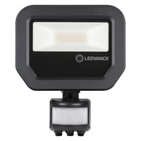 Projecteur LED Spectrum avec détecteur Noir 10W 1100 lumens 3000K IP65 large faisceau éclairage extérieur