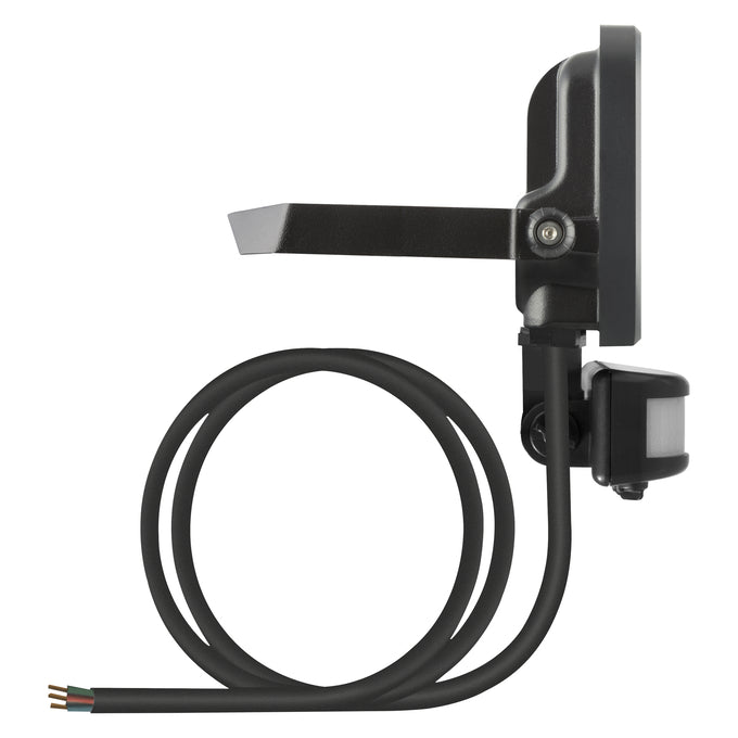 Spectrum LED Schijnwerper met Sensor Zwart 10W 1100 lumen 3000K IP65 brede bundel buitenverlichting