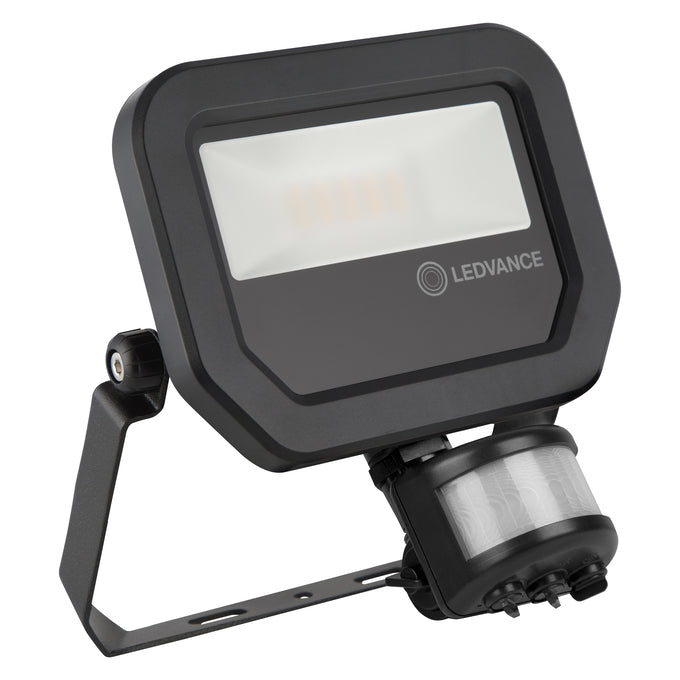 Projecteur LED Spectrum avec détecteur Noir 10W 1100 lumens 3000K IP65 large faisceau éclairage extérieur