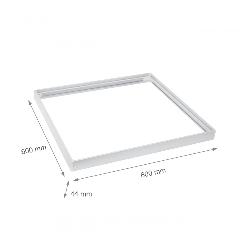 Cadre Spectrum LED pour luminaire en saillie ALGINE 600x600, boîtier en aluminium blanc