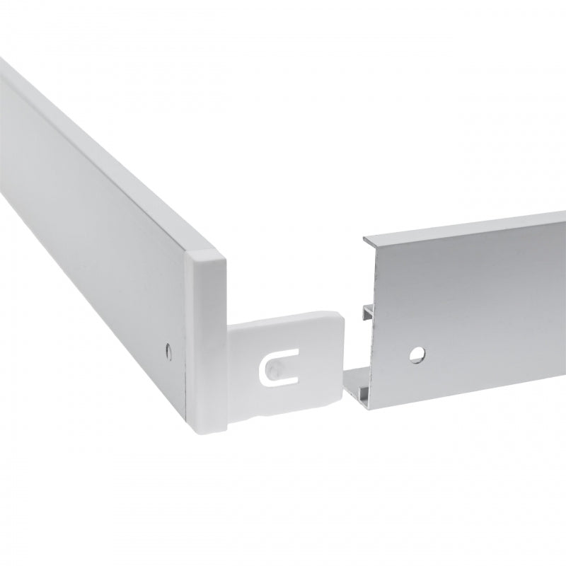 Cadre Spectrum LED pour luminaire en saillie ALGINE 600x600, boîtier en aluminium blanc