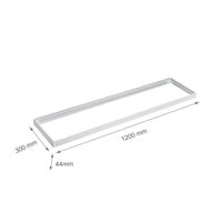 Spectrum LED frame voor opbouw ALGINE armatuur 300x1200mm, Wit aluminium polycarbonaat constructie