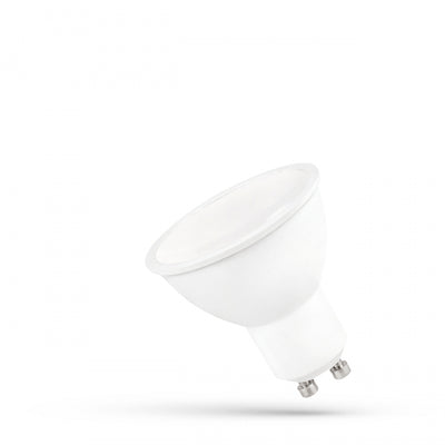 Spectrum LED GU10 230V 9W Neutraal Wit 4000K Lamp met Melkwitte Afdekking 730 lumen Witte Behuizing