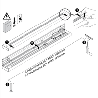 Réglette LED Spectrum à monter 1200mm, 40W, 4000K, 5050 lumens, CRI 90, IP20 pour éclairage intérieur