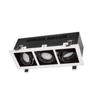 Spectrum LED inbouwframe voor 3x GU10, Wit aluminium behuizing, 3x10W max, 250V, IP20 binnenverlichting
