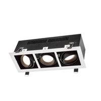Spectrum LED inbouwframe voor 3x GU10, Wit aluminium behuizing, 3x10W max, 250V, IP20 binnenverlichting