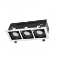 Spectrum LED inbouwframe voor 3x GU10, Wit aluminium behuizing, 3x10W max, 250V, IP20 binnenverlichting