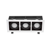 Spectrum LED inbouwframe voor 3x GU10, Wit aluminium behuizing, 3x10W max, 250V, IP20 binnenverlichting